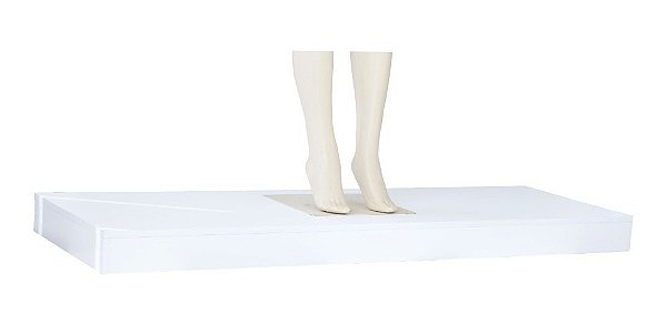 Base Tablado Para Manequim Sem Haste Expositor 1 Metro Branco Cód.403