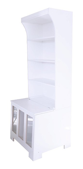 Pet Box 3 Com Vidro Expositor Ração + Prateleiras Cód.503