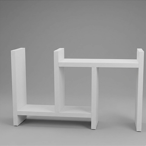 Nicho Organizador De Mesa Extensível Em Mdf Branco Cód.833