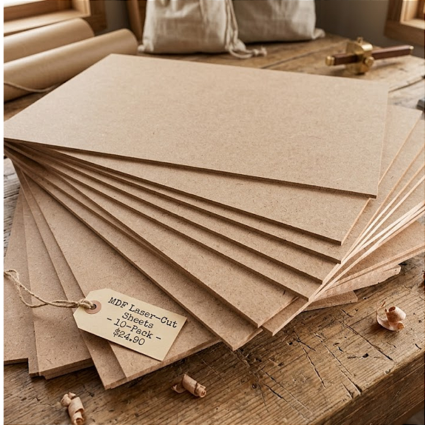 Kit de Placas em MDF 3mm Quadro Chapa 15x21cm para Artesanato Cru Cód.1205