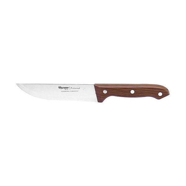 Faca de Cozinha Western Professional 6" Inox Cabo de Madeira