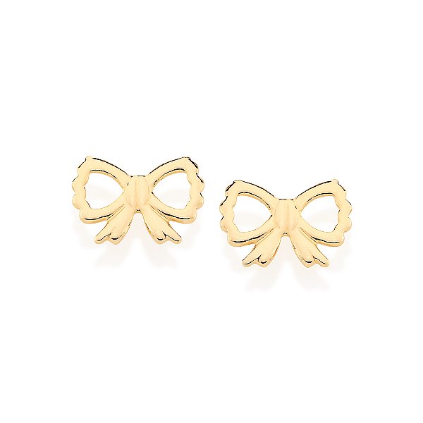 Brinco Banhado A Ouro 18K Laços