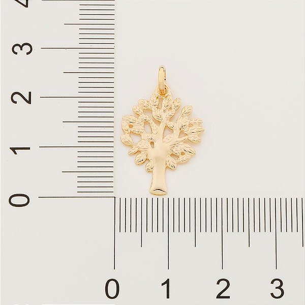 Pingente Árvore Da Vida Banhado A Ouro 18K