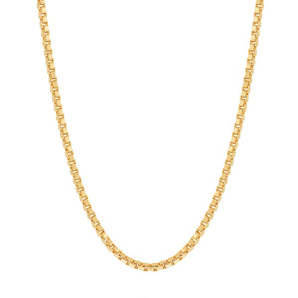 Cordão Banhado A Ouro 18K Fio Veneziana 50Cm