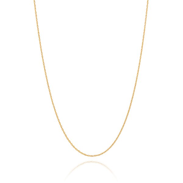 Cordão Banhado A Ouro 18K Fio Cadeado