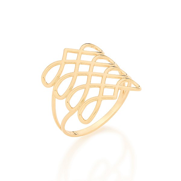 Maxi Anel Banhado A Ouro 18K