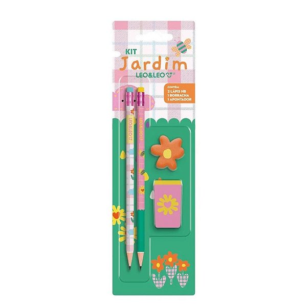Kit lápis jardim  Leo Leo com 4 peças