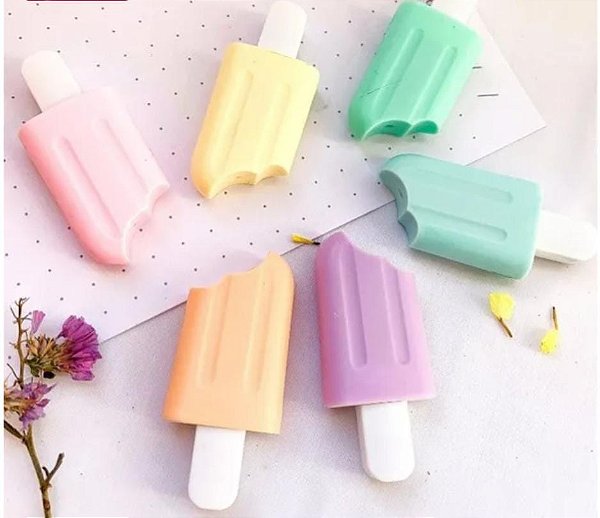 Marca texto picolé 6 cores