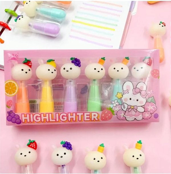 Marca -texto Fofo coelhinho cute - 6 cores