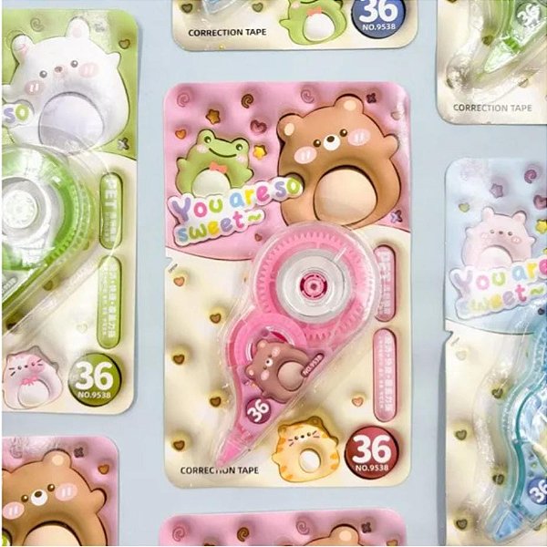 Fita corretiva bichinhos love -UND ALEATORIO