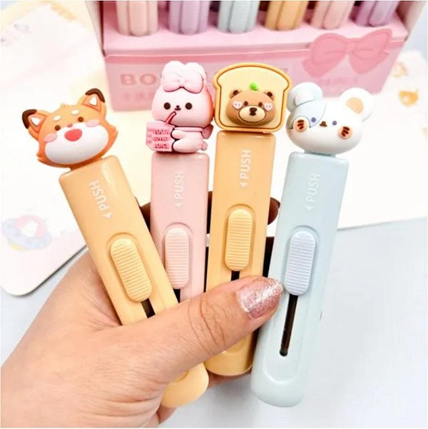 Estilete Premium emborrachado . bichinhos sortidos -UND