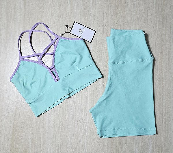 Conjunto de Short Supplex Liso - M (com top modelo Foco)