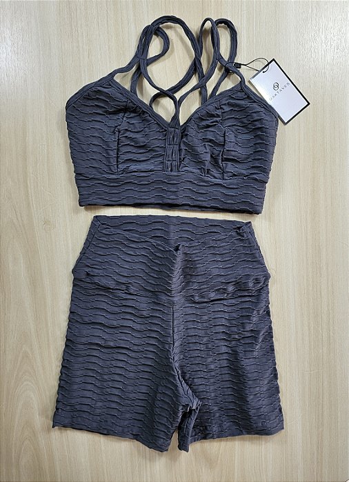 Conjunto de Short Texturizado Onda M (com top modelo Ritmo)