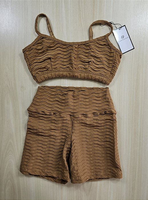 Conjunto de Short Texturizado Onda M (com top modelo Superação)