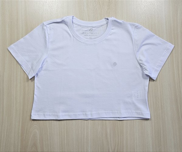 Cropped Algodão - Logo Bordado