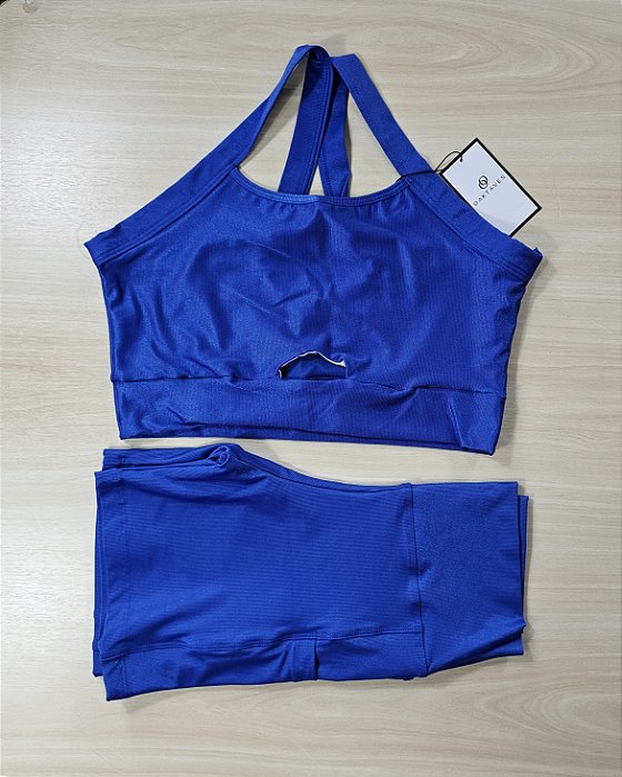Conjunto de Short com Bolso Canelado - G (com top modelo Dedicação)