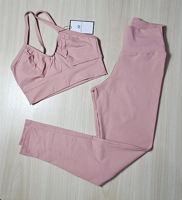 Conjunto de Legging Supplex Liso - M (com top modelo Atitude)