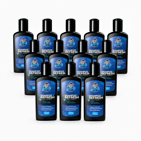 Shampoo Cabelo E Barba Refresh 230mL - 12 Unidades