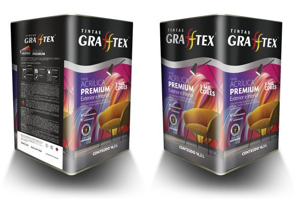TINTA ACRILICA PREMIUM FOSCO BRANCA 18LT - GRAFFTEX