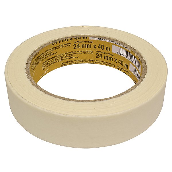 Fita Crepe Branca Automotiva 48mx40 3M