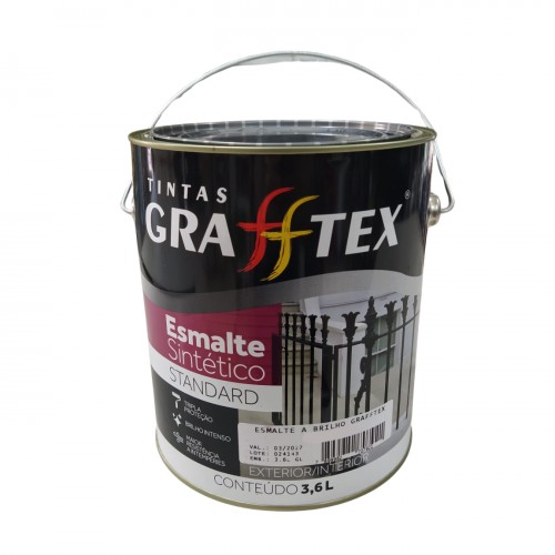 TINTA ESMALTE SINTÉTICO 3.6 L PRETO -  GRAFFTEX