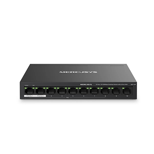 Switch 10 Portas 10/100 Com 8 Portas Poe+ 2 Uplink S1010f-P