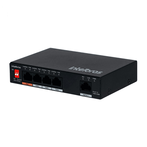 Switch 5 Portas 10/100 Com 4 Portas Poe+ Sf 500 Hi-Poe N