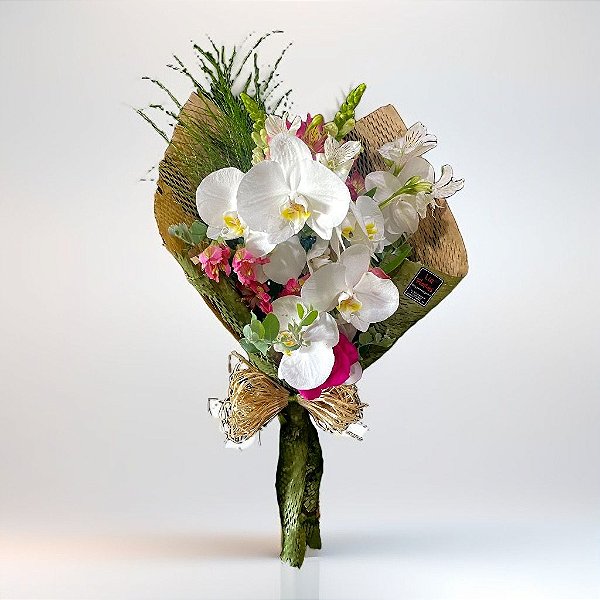 Buque Encantado com Orquídea e Bocas-de-Leão