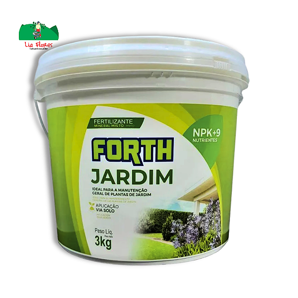 Forth Jardim, Adubo Jardim, Plantas, Fertilizante, Fórmula Granulada, NPK, Gramados, Arbustos, Árvores, Plantas Ornamentais, Balde de 3kg