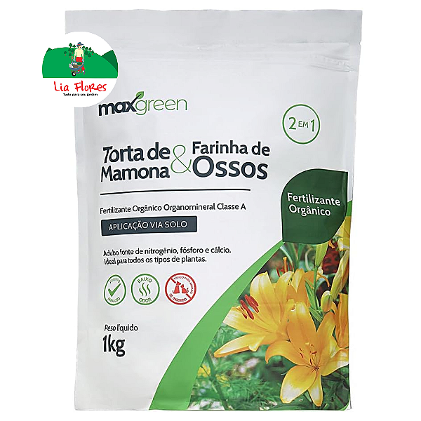 Torta de Mamona + Farinha de Osso 2em1 1Kg MaxGreen Forth