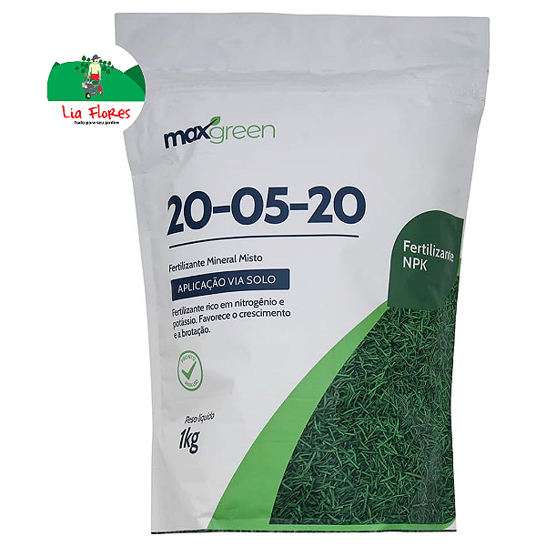 Adubo 20-05-20 NPK Balanceado – Crescimento e Floração Saudável – 1kg