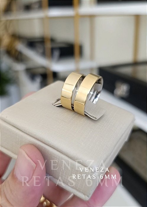 Par Alianças Retas 6mm