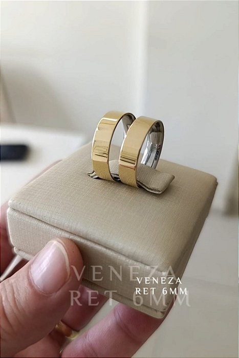 Par Alianças Retas 6mm