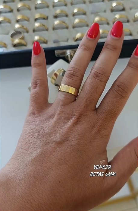 Par Alianças Retas 6mm