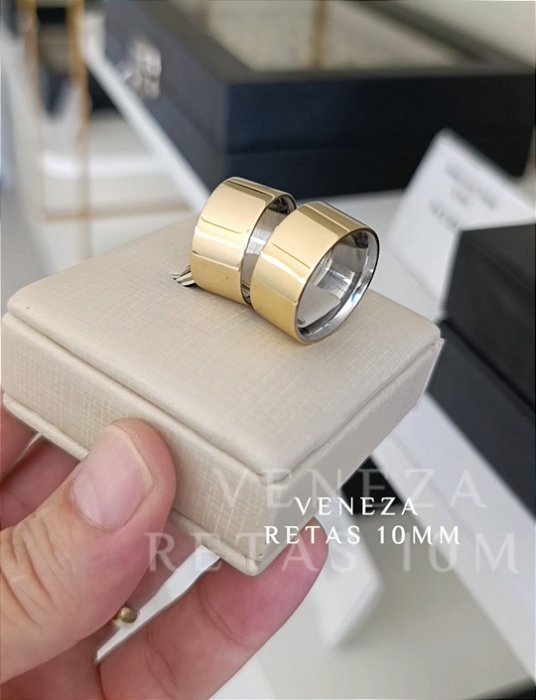 Par de Alianças Retas 10mm