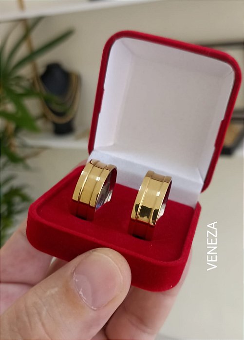 Par de Alianças 8mm Bulgary