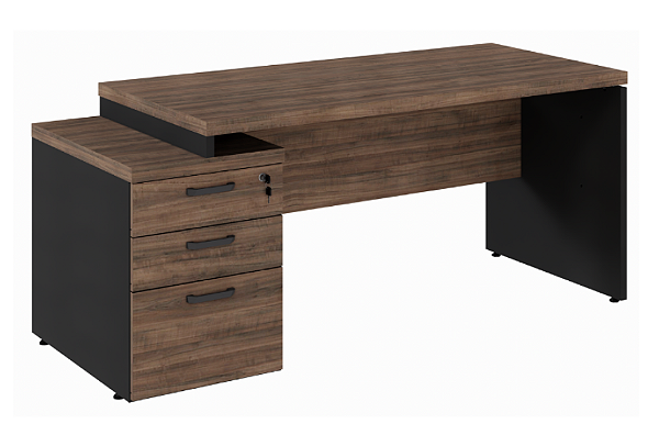 MESA DIRETOR COM GAVETEIRO PED. 02 GAVETAS 01 PASTA - START GEBB WORK