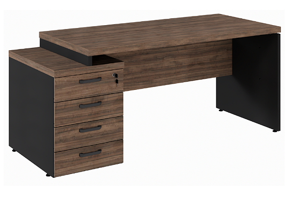 MESA DIRETOR COM GAVETEIRO PED. 04 GAVETAS - START GEBB WORK