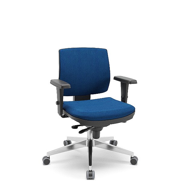 CADEIRA EXECUTIVA SOFT AZUL E PRETA - PLAXMETAL