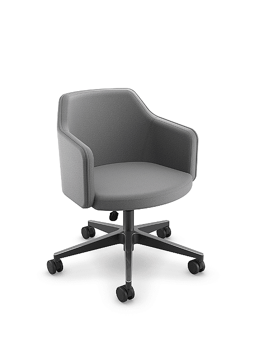 POLTRONA REUNIÃO CAVALETTI DUO -BASE TWIN COM RODÍZIOS