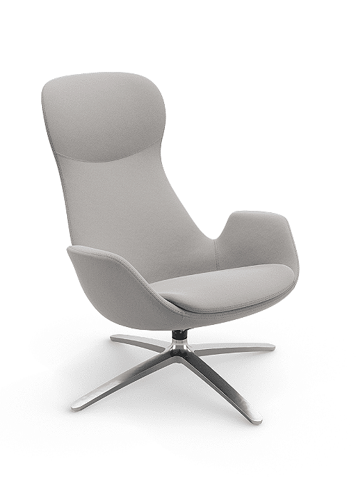 POLTRONA GIRATÓRIA CAVALETTI SOLO - BASE EM ALUMINIO