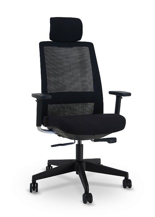 CADEIRA GIRATÓRIA CAVALETTI C4 - BASE EM NYLON C/ APOIO DE CABEÇA