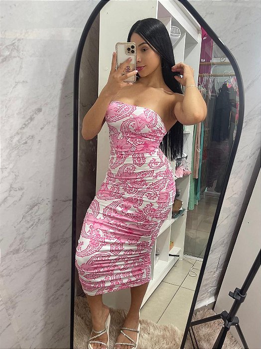 Vestido Grécia Rosa