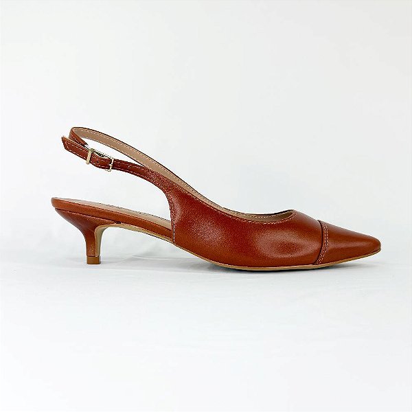 CAROLINA - SLINGBACK EM COURO COM SALTO FINO 1817