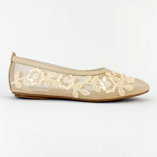 BEATRIZ - SAPATILHA EM TELA COM BORDADOS EM PAETÊ 1789