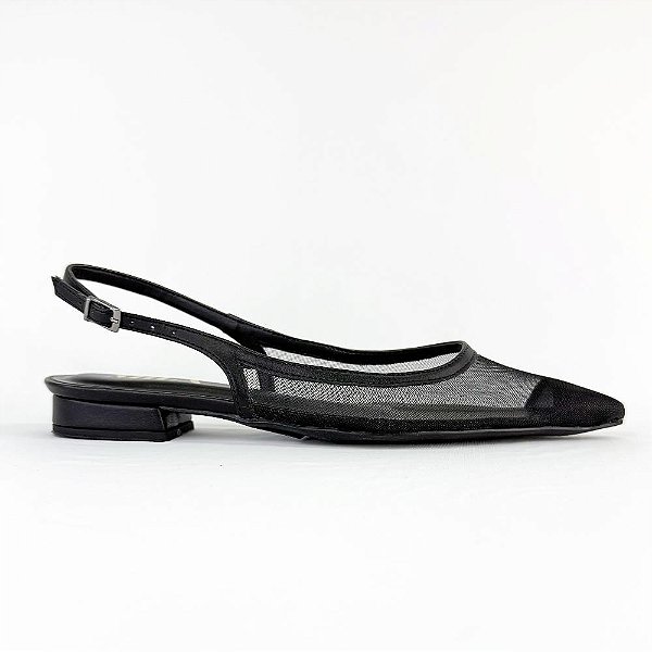 SLINGBACK FEMININO COM TELA TRANSPARENTE 1812