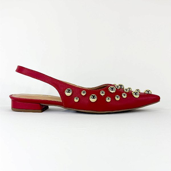 IVY - SLINGBACK COM APLICAÇÃO DE ESFERAS DOURADAS 1707