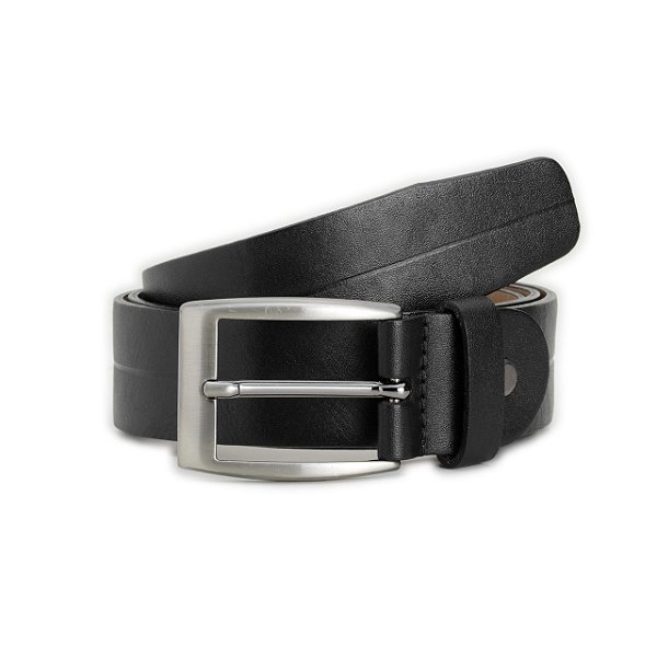 Cinto Masculino de Couro Legítimo 35mm LaCouro – Resistente e Sofisticado, Fivela Prata - 35004