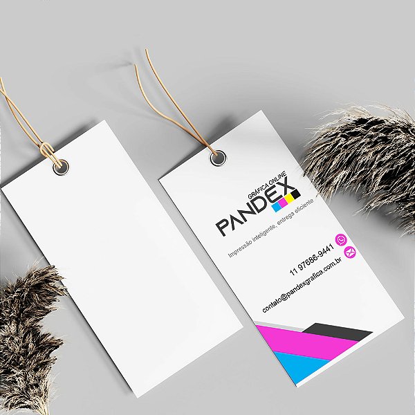 Tag Personalizada couché 250g 4x0 colorido frente