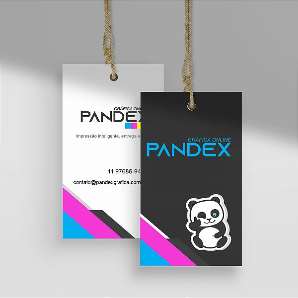 Tag Personalizada couché 300g 4x4 colorido frente e  verso e verniz localizado frente